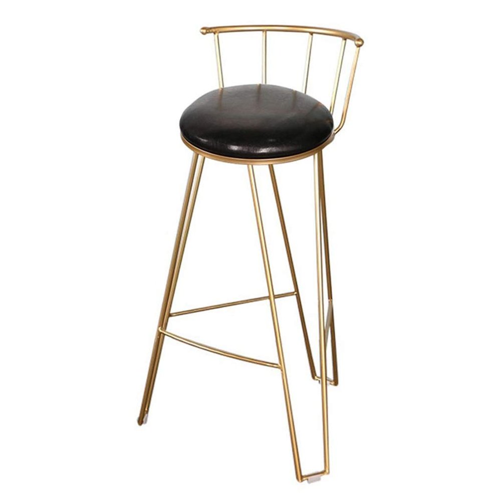 Barstools Bar Stools Industrial Breakfast Counter Pub Kitchen Chairs with Golden Metal Legs and Comfortable Cushion, Seat Height 25.6"/29.5"
