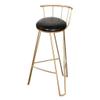 Barstools Bar Stools Industrial Breakfast Counter Pub Kitchen Chairs with Golden Metal Legs and Comfortable Cushion, Seat Height 25.6"/29.5" view 1