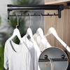 LKP Wardrobe Clothing Rail, Black Sliding Hanger Rod for Clothes, Multi Functioning, 18inch Pull Out Closet Rod Organizer Rack view 3