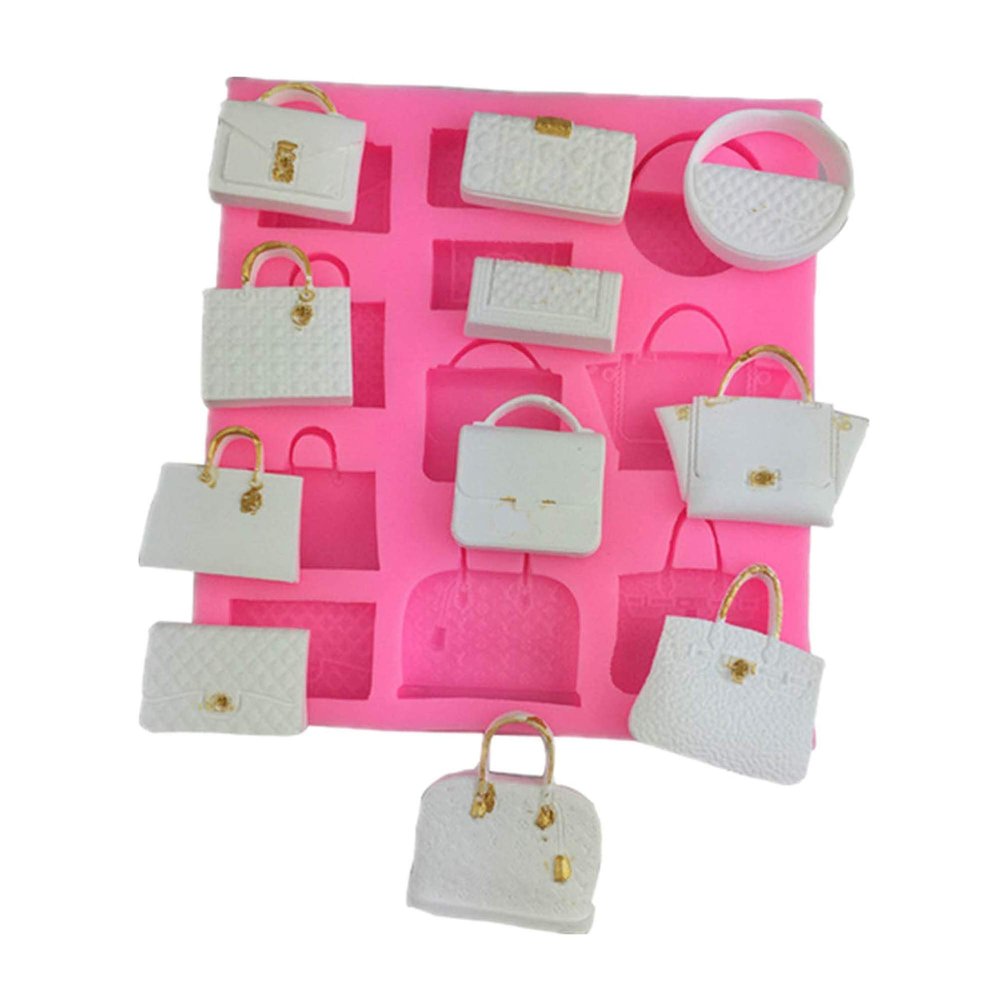 ONIKOOLA Fashion Handbag Clutch Bags Purses Silicone Candy Mold Cake Fondant Mold Chocolate Candy Molds Baking Mold Soap Candle Molds for Cake Cupcake Decoration, Polymer Clay, Crafting
