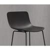 Round Bar Stool PP Cushion with Footrest Height 65cm/70cm/75cm, Pub Chair Home Kitchen Bar Stools with Backrest Stool (Black,White) view 4