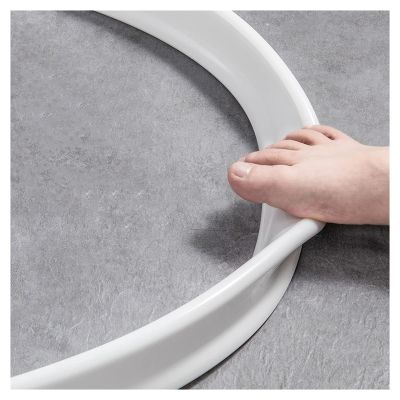 AWERQ Shower Threshold Water Dam Barrier, Shower Dam Water Stopper for Frameless Shower Door Bottom, Silicone Splash Guard for Kitchen Bathroom Sink Counter, Corner Shower Water Guard for Bathtub
