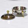 Chafer Round Chafing Dish Stainless Steel Thicken Durable Frame with Lid and Fuel Holder for Catering Buffet Warmer Tray Kitchen Party Dining,Gold,24cm view 4