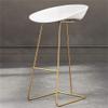 Bar Stool Counter Height Bar Stool Kitchen Dining Cafe Bar Chair with Pedal and Gold Base, 300LBS Weight Capacity (Black and White) view 1