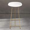 Bar Stool Counter Height Bar Stool Kitchen Dining Cafe Bar Chair with Pedal and Gold Base, 300LBS Weight Capacity (Black and White) view 3