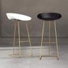 Bar Stool Counter Height Bar Stool Kitchen Dining Cafe Bar Chair with Pedal and Gold Base, 300LBS Weight Capacity (Black and White) view 4
