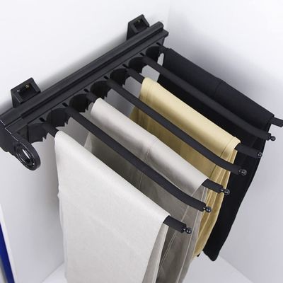 LKP Wardrobe Trousers Rack Rail, Sliding Closet Organizer and Storage, Pull Out Multifunctional Clothes Hangers, 5 Hanger Bar/ 6 Hanger Bar/ 7 Hanger Bar/ 8 Hanger Bar