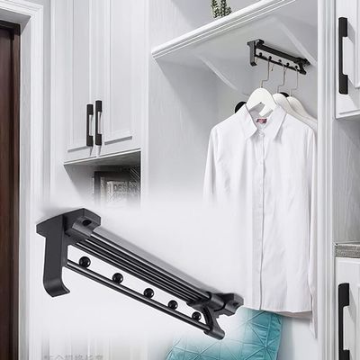 LKP Retractable Hanger Rack, Clothes Organizer Valet Rod, Space Saving Pull-Out Closet Rod 10inch 12inch 14inch 16inch 18inch