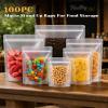 FireKylin 100 Pcs Resealable Bags,Outer Size 5.1" x 7.9" (Inner Size 4.6" x 5.9") Matte Stand Up Zipper Bags for Packaging Products, Herbs, Snacks, Tea, Spices, Pet Food and Soaps view 3