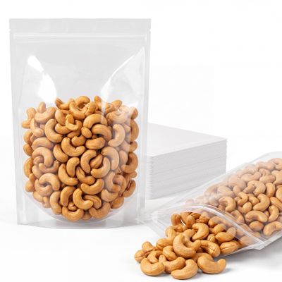 FireKylin 100 Pcs Resealable Bags,Outer Size 5.1" x 7.9" (Inner Size 4.6" x 5.9") Clear Stand Up Zipper Bags for Packaging Products, Herbs, Snacks, Tea, Spices, Pet Food and Soaps