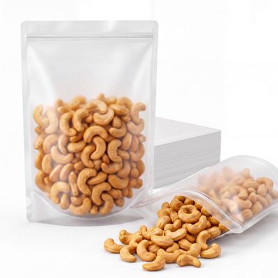 FireKylin 100 Pcs Resealable Bags,Outer Size 4.3" x 6.7" (Inner Size 3.8" x 4.7") Matte Stand Up Zipper Bags for Packaging Products, Herbs, Snacks, Tea, Spices, Pet Food and Soaps