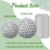 3.15" Christmas Ball Ornaments Glitter Shatterproof Christmas Tree Ornaments Sequin Xmas Hanging Balls Decorations for Wedding Party Holiday(Silver, 12pc-8cm) view 2