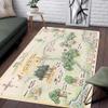 100 Acre Wood Map The Jungle Rug Carpet Area Rugs Shag Rug Modern Fluffy Living Room Outdoor for Boys Girls Kids Room Home Decor (4' x 6' (Rectangular)) view 1
