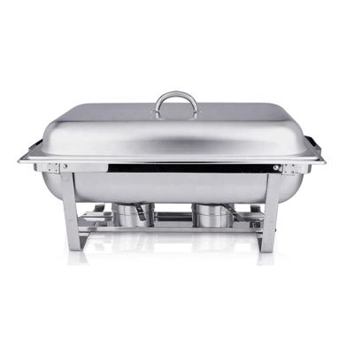 AIZYR Full Size Stainless Steel Chafer - Foldable Chafers and Buffet Warmers Sets with Water Pan, Food Pan for Wedding, Events, Parties(4Pack)