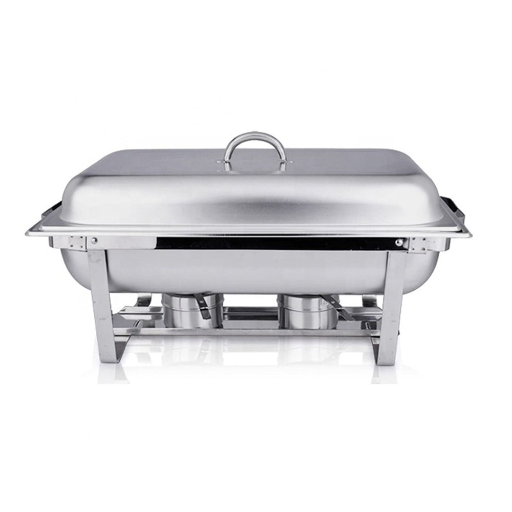 AIZYR Full Size Stainless Steel Chafer - Foldable Chafers and Buffet Warmers Sets with Water Pan, Food Pan for Wedding, Events, Parties(4Pack)