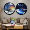 XIW Flowing Sand Painting 3D Natural Landscape Flowing Sand Picture Moving Grit Hourglass Art Moving Sand Picture for Valentine's Day view 2