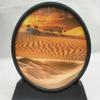 XIW Flowing Sand Painting, Round Glass 3D Desert Landscape Flowing Sand Picture for Home Ornament Gift Hourglass Art for Valentine's Day view 1