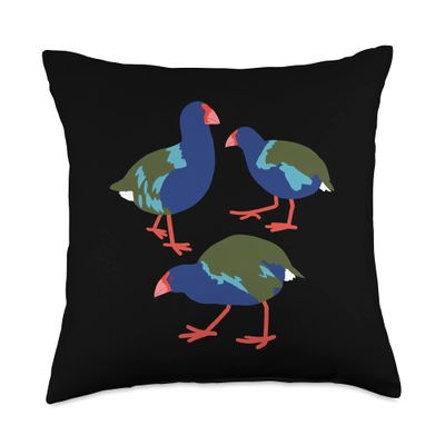 Birds Takahe Throw Pillow