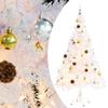 Artificial Holiday Christmas Pine Tree for Home, Office, Party Decoration,Artificial Christmas Tree with Baubles and 150 LEDs White 59.1"(Priority Delivery) view 1