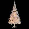 Artificial Holiday Christmas Pine Tree for Home, Office, Party Decoration,Artificial Christmas Tree with Baubles and 150 LEDs White 59.1"(Priority Delivery) view 2