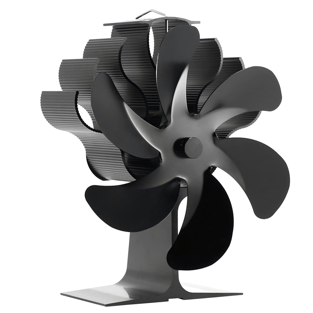 ABUNRO Wood Stove Fan, Pipe Heat Powered Stove Fans for Wood Log Burner Fireplace Slient Efficiently Heat Distribution Eco-Friendly
