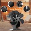 ABUNRO Wood Stove Fan, Pipe Heat Powered Stove Fans for Wood Log Burner Fireplace Slient Efficiently Heat Distribution Eco-Friendly view 4
