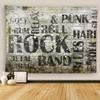 12 Fcabby Rock Music Wall Tapestry, 60x80 Inch, Black, Musical Notes, Unframed, Vertical, Bedroom, Living Room, Office view 1