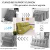 Double Bed Triangular Reading Pillow, Soft Curve Wedge Support Pillow Tatami Mat Headboard Cushion Removable Washing Cover Lumbar Pad Sofa,Coffee,24"/60cm view 2
