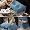 Double Bed Triangular Reading Pillow, Soft Curve Wedge Support Pillow Tatami Mat Headboard Cushion Removable Washing Cover Lumbar Pad Sofa,Coffee,24"/60cm view 4