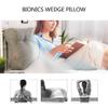Double Bed Triangular Reading Pillow, Soft Curve Wedge Support Pillow Tatami Mat Headboard Cushion Removable Washing Cover Lumbar Pad Sofa,Green,24"/60cm view 3