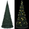Party Carnival Simulation Christmas Tree,for Home, Festival,Nativity,Party,Reused for Many Years,Pop-up String Artificial Christmas Tree with LED Green 82.7" view 1