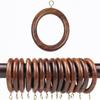 25 Pcs Wooden Curtain Rings for 1.25-1.5 Inch Rod Pole  Handcrafted Rosewood Drapery Rings with Hooks  Smooth Sliding Curtain Pole Rings for Windows & Doors - (25 Pcs, Inner Dia : 2.5) view 1