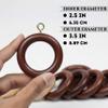 25 Pcs Wooden Curtain Rings for 1.25-1.5 Inch Rod Pole  Handcrafted Rosewood Drapery Rings with Hooks  Smooth Sliding Curtain Pole Rings for Windows & Doors - (25 Pcs, Inner Dia : 2.5) view 2