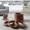 25 Pcs Wooden Curtain Rings for 1.25-1.5 Inch Rod Pole  Handcrafted Rosewood Drapery Rings with Hooks  Smooth Sliding Curtain Pole Rings for Windows & Doors - (25 Pcs, Inner Dia : 2.5) view 3