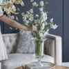 A&B Home 15" Large Glass Vase with Pedestal Classic Clear Vase Home Decor Table Top Centerpiece Display Livie Urn Decorative Vases for Flower Wedding Party Event Gift view 3