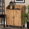 Baxton Studio Shoe Cabinet with Oak and Black ATSC1614-Wotan Oak-Shoe Cabinet view 2