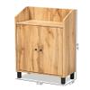 Baxton Studio Shoe Cabinet with Oak and Black ATSC1614-Wotan Oak-Shoe Cabinet view 3