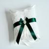 Flower Girl Basket Hunter Green, Ring Bearer Pillow Ivory and Lace Flower Basket, Wedding Ring Pillow Wedding, wedding flower girl baskets (Other, 2 Pillows + 2 Basket) view 2