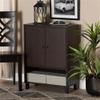 Baxton Studio Dark Brown Shoe Cabinet ATSC1613-Modi Wenge-Shoe Cabinet view 2