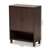 Baxton Studio Dark Brown Shoe Cabinet ATSC1613-Modi Wenge-Shoe Cabinet view 3