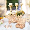 5665 Guest Book Alternative, Drop Top Frame Guest Sign Book Wedding Gift for Wedding, Birthday, Anniversary with Wooden Hearts (Flower) view 2