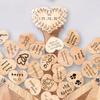 5665 Guest Book Alternative, Drop Top Frame Guest Sign Book Wedding Gift for Wedding, Birthday, Anniversary with Wooden Hearts (Flower) view 3