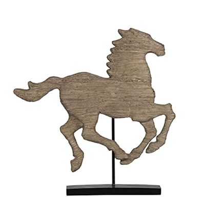 A&B Home Dcor Horse Statue on Stand Figurine Decorative Display Table Centerpiece Office Decoration Animal Sculpture 19x3x20 inch
