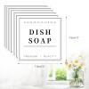 12 PCS Waterproof Glass/Plastic Bottle Labels - Farmhouse Bathroom/Kitchen Hand Soap Dispenser Label Stickers, Removable Cleaning Labels for Lotion, Shampoo and Conditioner view 2