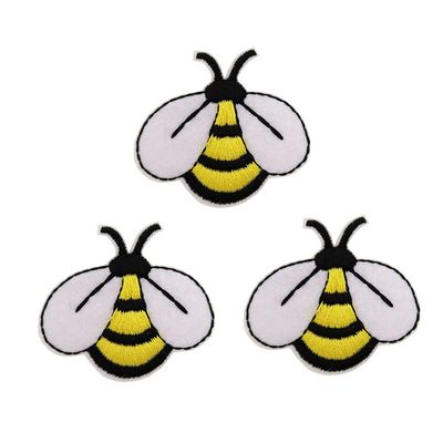 Bumble Bee Buzz Embroidered Iron On Patches