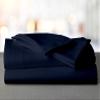 Mr Pandaa 100% American Supima Cotton 1000 Thread Count Sheet Set, Ultra Crisp, Sateen Weave Hotel Collection, 15" Deep Pockets - King-Navy Blue view 1