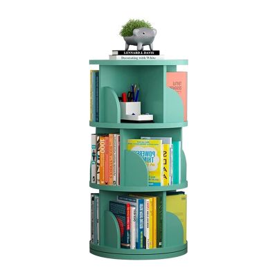 3-Layer CD DVD Rack, 360Rotating Children's Bookcase Storage Rack/Magazine Picture Bookcase, Home Office Living Room Study Storage Display Rack (Size : 464695cm)