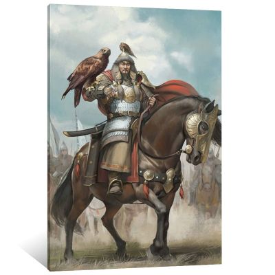 Armor Sword Eagle Genghis Khan Posters Canvas Prints Modern Family Living Room Aesthetic Poster Bedroom Decor Wall Art Paintings 24x36inch(60x90cm)