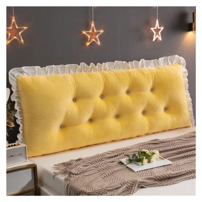 AYLYHD Headboard Pillow Cushion Princess Bedside Cushion Large Bed Cushion Double Pillow Removable and Washable11 Colors Optional (Color : H, Size : 120x60x20cm)