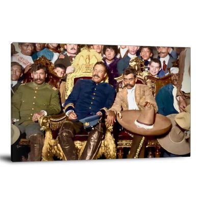 1914 Pancho Villa And Emiliano Zapata Color Photograph Poster Decorative Painting Canvas Wall Art Living Room Posters Bedroom Home Decor Prints 24x36inch(60x90cm)